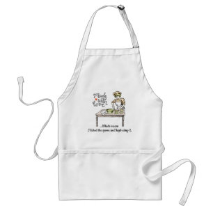 Made With Love Means I Licked the Spoon Funny Standard Apron