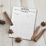 Made with Love Minimalist Culinary Recipes Notepad<br><div class="desc">A simple notepad  for recipes made with love.</div>