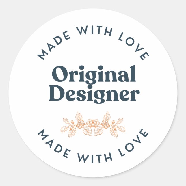 Made With Love Original Designer Sticker (Front)