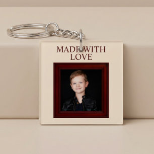 MADE WITH LOVE Personalised Child Photo Key Ring