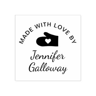 Made with Love Personalised Rubber Stamp