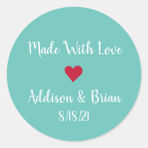 Made With Love Personalised Sticker