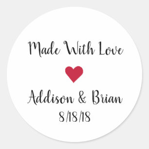 Made With Love Personalised Sticker