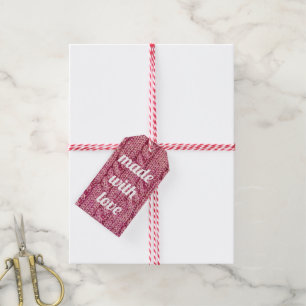 Made with Love Pink Knit Gift Tags