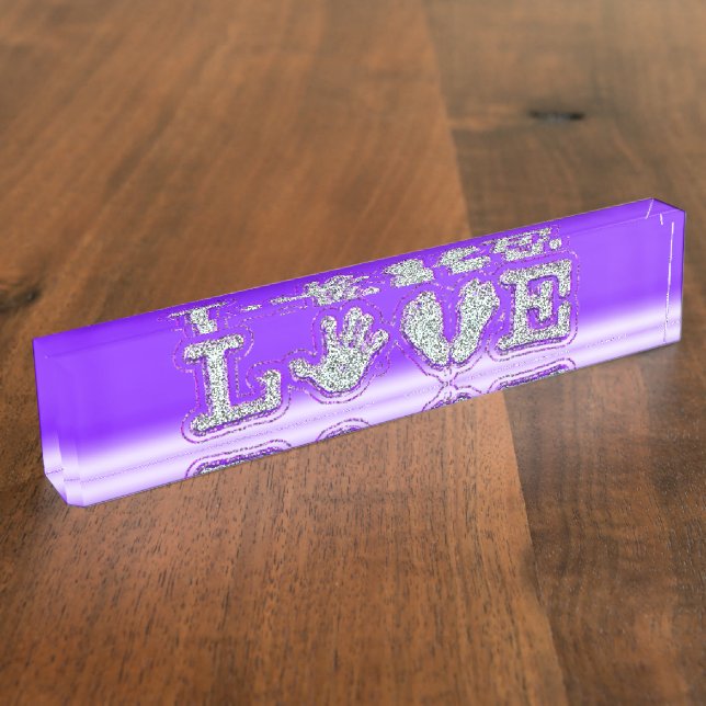 Made With Love (Pink) Nameplate (Side)