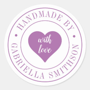 Made with Love Small Business Handmade Product Classic Round Sticker