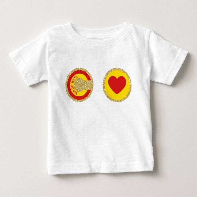 Made with Love (Spiritual Symbolism) (© Mira) Baby T-Shirt (Front)