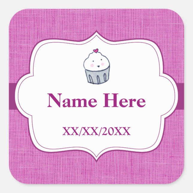 Made with Love Square Sticker (Front)