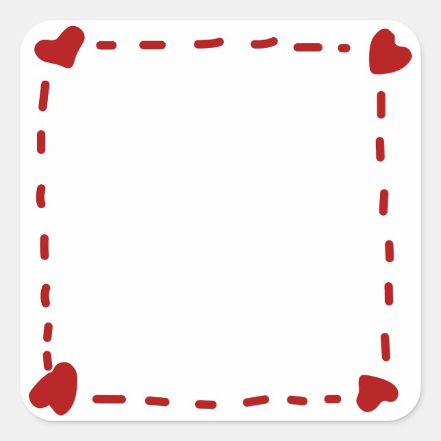 Made With Love Square Sticker (Front)