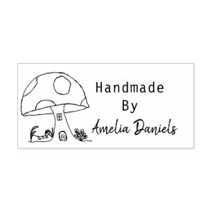 Made With Love Toadstool Self Inking Rubber Stamp