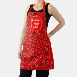 Made With Love Valentine's Day Heart Print Apron