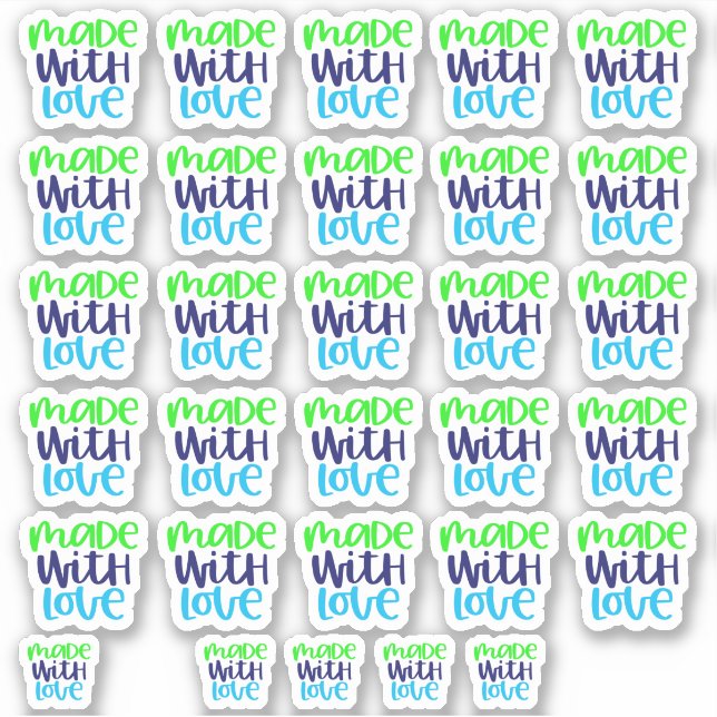 Made with Love - Vinyl Sticker (Front)