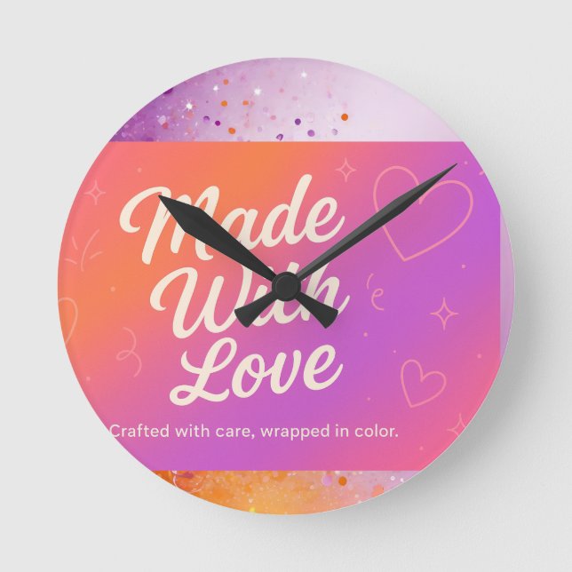 Made With Love Wall Clock (Front)