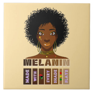 Made With Melanin Every Shade Slays Ceramic Tile