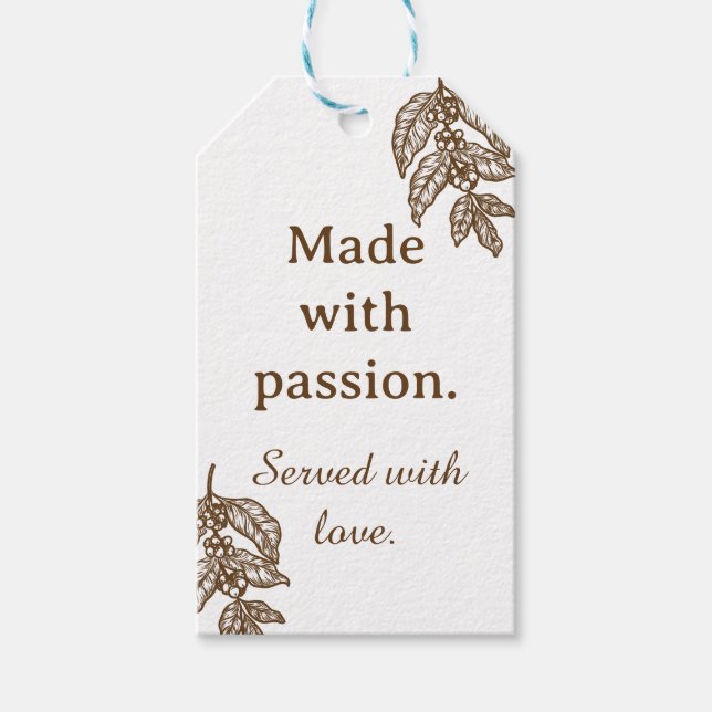 Made With Passion Served With Love Gift Tag (Front)