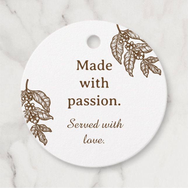 Made With Passion Served With Love Gift Tag (Front)