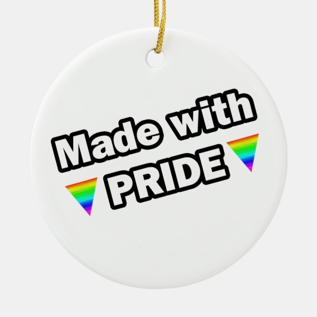 Made with Pride Ceramic Tree Decoration (Front)
