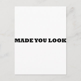 Made you look comedy postcard