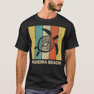 Madeira Beach Florida Retro 80s Tribal Sea Turtle  T-Shirt