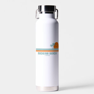 Madeira Beach Florida Sun Palm Trees Water Bottle