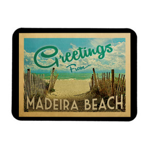 Madeira Beach Vintage Travel Magnet