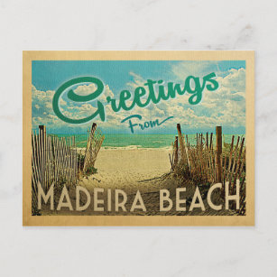 Madeira Beach Vintage Travel Postcard