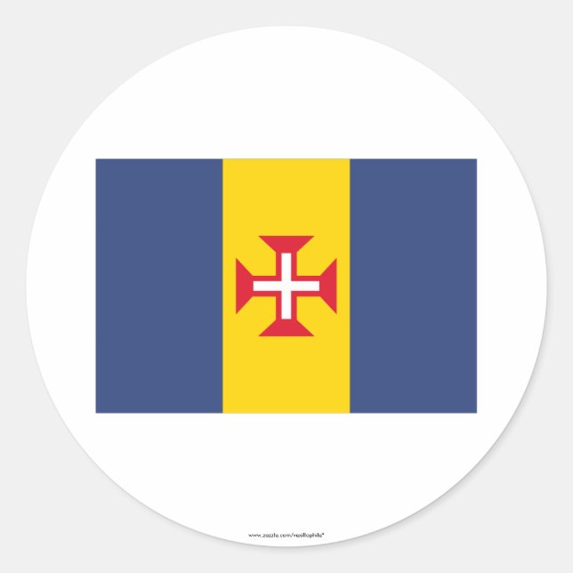 Madeira Flag Classic Round Sticker (Front)
