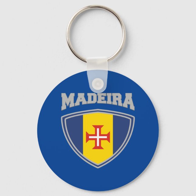 Madeira Flag Shield Key Ring (Front)