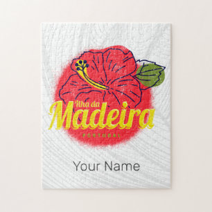 Madeira Hibiscus Flower Island Portugal Souvenir Jigsaw Puzzle