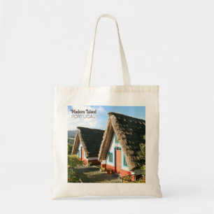 Madeira Island photo with Typical Houses, Portugal Tote Bag