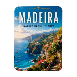 🌸 Madeira Portugal Coastal Cliff Home Decor 🌊 Magnet