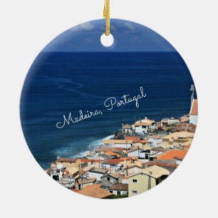 Madeira, Portugal landscape photograph Ceramic Ornament