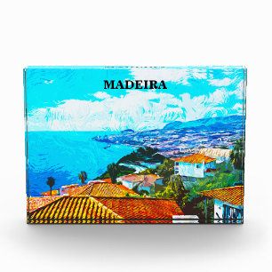 Madeira Portugal Panorama View Illustration Photo Block
