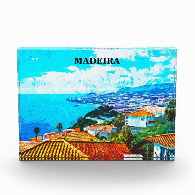 Madeira Portugal Panorama View Illustration Photo Block (Front)