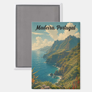 Madeira Portugal Retro Travel Souvenir Magnet