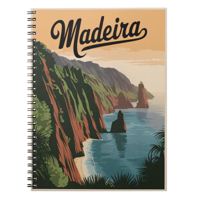 Madeira Portugal Vintage Notebook (Front)