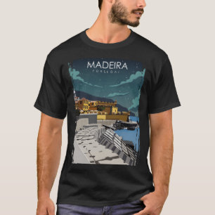 Madeira Portugal Vintage Retro Travel Poster at ni T-Shirt