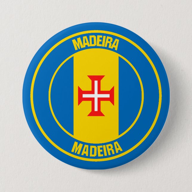 Madeira Round Emblem 7.5 Cm Round Badge (Front)
