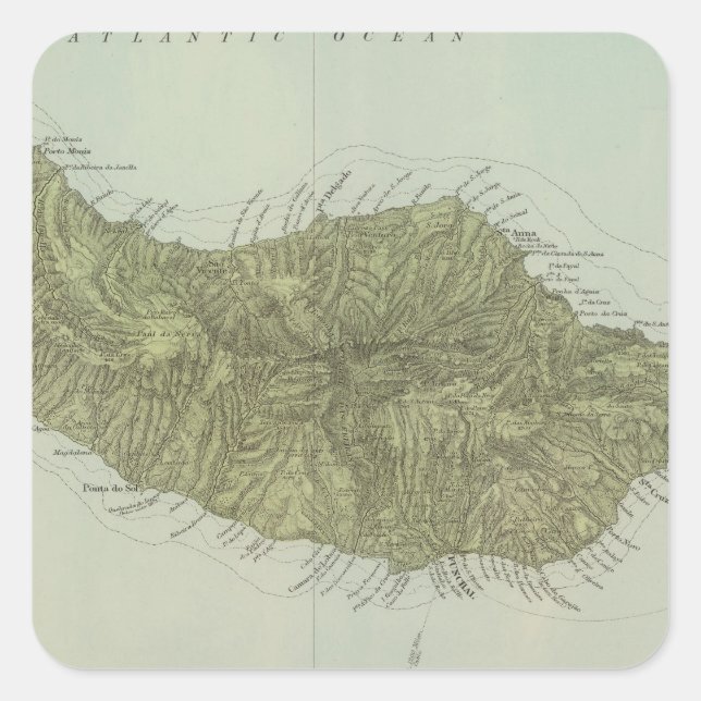 Madeira Square Sticker (Front)