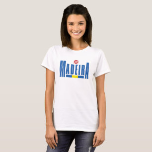 Madeira Text and Flag Colours T-Shirt