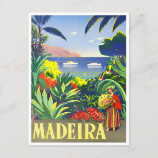 Madeira vintage travel Postcard
