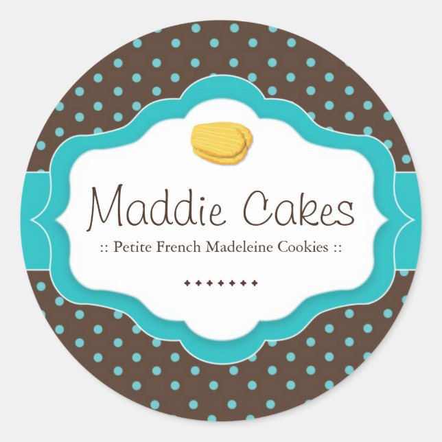 Madeleine Cookies Polk a Dot Stickers (Front)