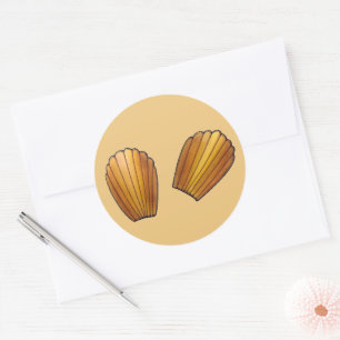 Madeleine French Pastry Chef Pâtisserie Cakes Classic Round Sticker