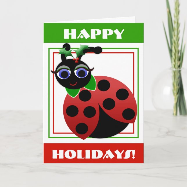 Madeleine Toon Ladybug Holiday! Card (Front)
