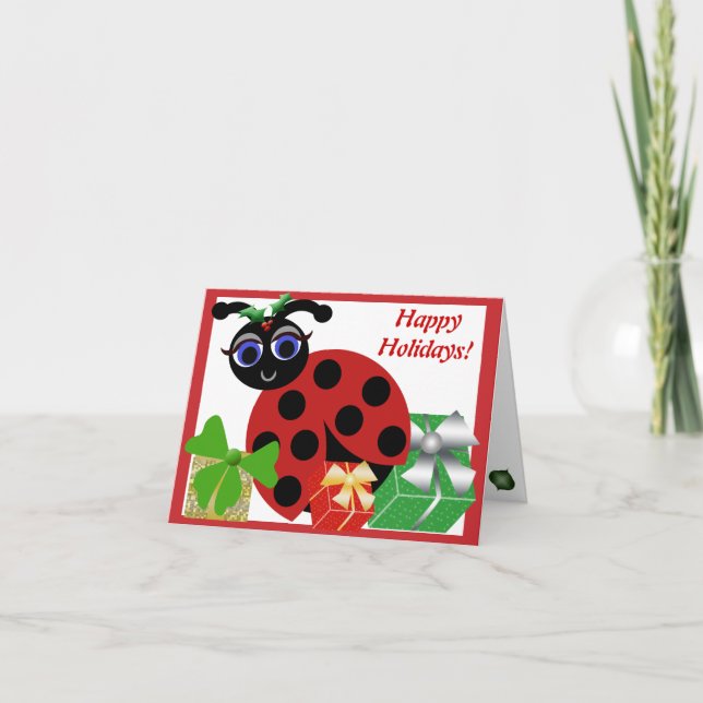 Madeleine Toon Ladybug Holiday Card (Front)