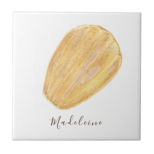 Madeleine watercolor ceramic tile