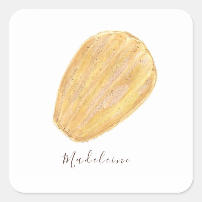 Madeleine watercolor square sticker (Front)