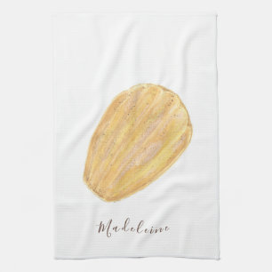 Madeleine watercolor tea towel