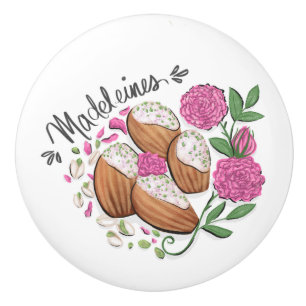 Madeleines Rose Pistachio Cookies  Ceramic Knob