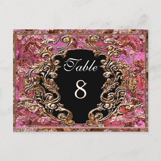 Madelina  Victorian Table Number Card (Front)